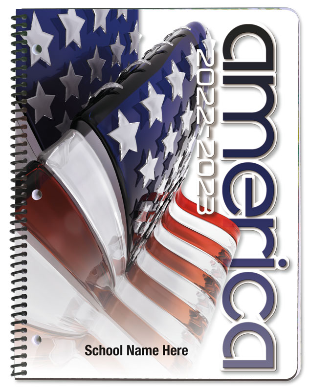 Patriotic student planner covers.