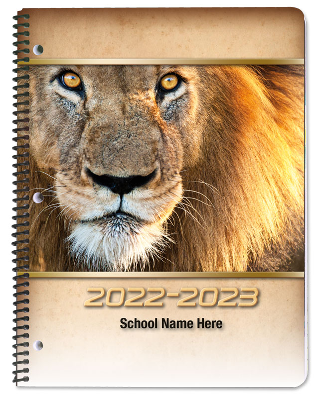 Lion student planner covers.