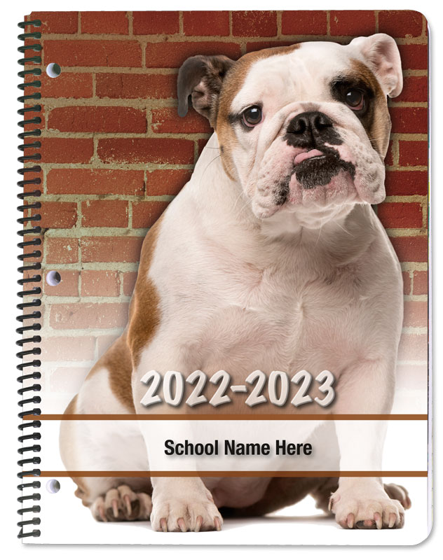 Bulldog student planner covers.