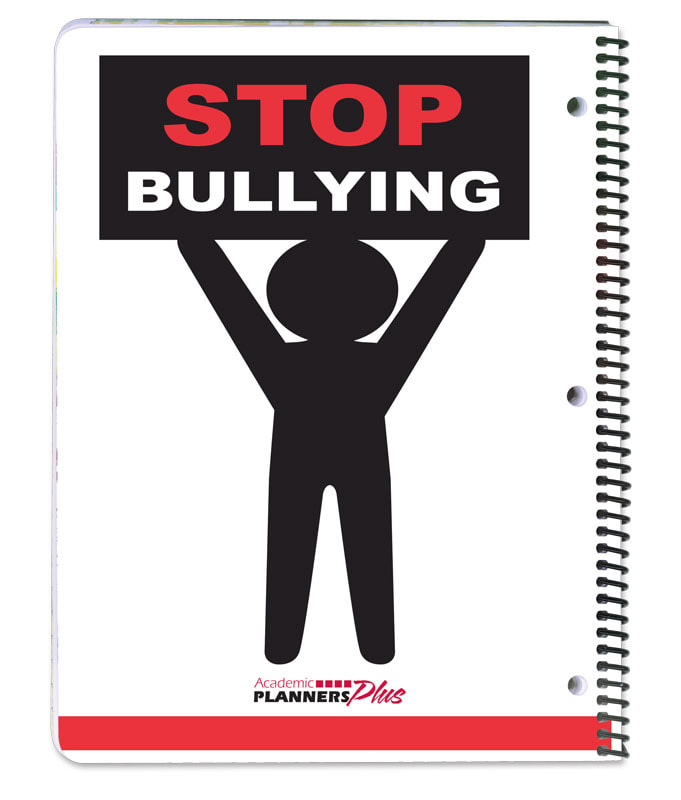 stop bullying back cover, middle school planner back cover